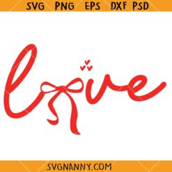 Love bow svg, Coqueete Bow Valentine svg, Valentine’s Day Decor SVG, Valentines SVG