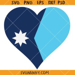 Minnesota Heart Flag SVG, I Love Minnesota Svg, US State Sign SVG, MN USA Love Shape SVG