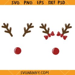 Reindeer Name Frame SVG, Reindeer monogram svg, reindeer frame svg, Christmas reindeer SVG