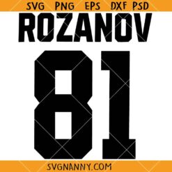 Rozanov 81 Hockey Jersey SVG, Ilya Rozanov SVG, Raiders Hockey SVG, Raiders Boston Hockey SVG