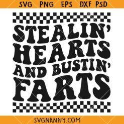 Stealing Hearts & Making Farts SVG, Valentine’s Day Saying svg, Funny Valentine’s Day SVG, Valentine’s Day SVG