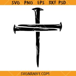 Three Nail Cross SVG, Faith Cross SVG, Christian Decor SVG, Jesus Cross SVG