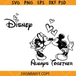 Always Together Mickey Mouse SVG, Disney Couple SVG, Together forever Disney svg, Love SVG    