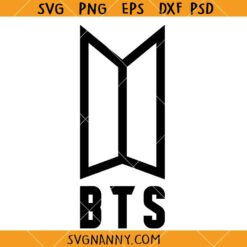 BTS logo SVG, Korean Music SVG, Music Group Svg, BTS Svg, Kpop SVG