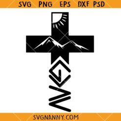 God is Greater Than The Highs And The Lows Cross SVG, Christian Cross SVG, Romans 2:8 SVG   