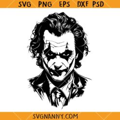 Joker Silhouette SVG, Joker Supervillain Svg, Joaquin Phoenix Svg, Joker Face Svg