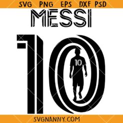 Messi 10 svg, Messi 10 Inter Miami SVG, Messi Fan SVG, Soccer Icon SVG