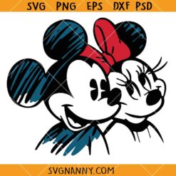 Mickey couple SVG, Minnie Valentine Bow SVG, Mickey & Minnie SVG, Cartoon Couple SVG, Disney Love SVG