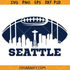 Seattle football Skyline SVG, Seahawks Skyline SVG, Seattle Football Gift SVG