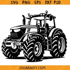Tractor Silhouette SVG, Farm Tractor SVG, Farmyard Tractor Clipart SVG, Tractor SVG