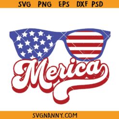 4th of July Merica Sunglasses SVG, Merica Sunglasses SVG, 4th of July SVG