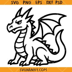 Dragon Vector SVG, Tribal Dragon SVG, Dragon Tattoo svg, Dragon Clipart SVG
