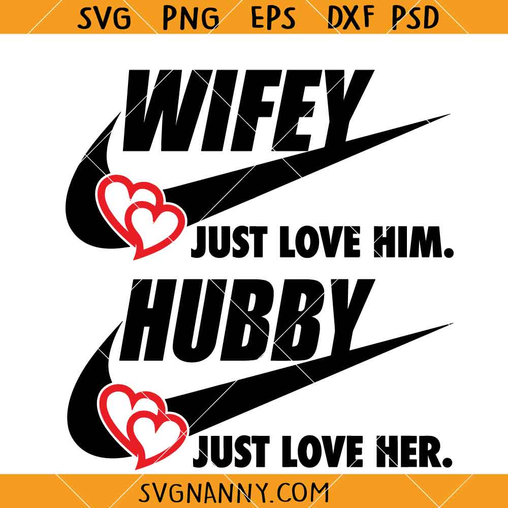 Hubby Wifey Love SVG, Wifey Hubby svg, Valentine's Day SVG