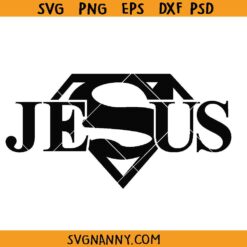 Jesus Superhero SVG, Jesus Superman Logo SVG, Christian Superhero Design SVG