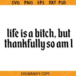 Life Is A Bitch But Thankfully So Am SVG, funny svg, sarcastic svg, girly svg