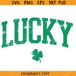Lucky distressed SVG, Distressed St Patricks Day SVG, Lucky Clover SVG, Irish SVG