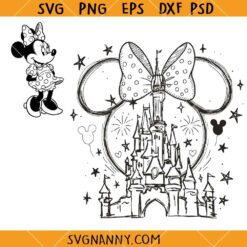 Minnie Castle SVG, Minnie Mouse SVG, Disney Minnie SVG, Disneyland Character SVG