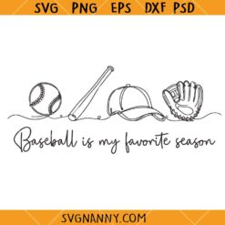 Baseball is my favourite season SVG, Baseball Cheerleading SVG, Baseball Mom SVG