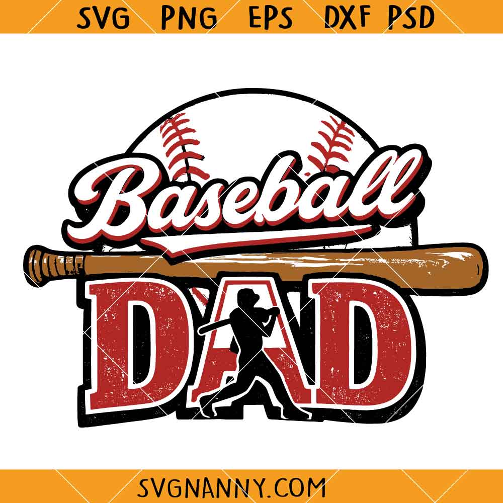 Retro Baseball Dad SVG, Softball Dad SVG, Baseball Svg, Baseball Dad SVG