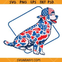 4th of July Labrador With Cap SVG, Fourth of July Dog svg, July 4th Animals svg