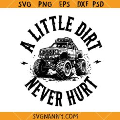 A Little Dirt Never Hurt Jeep SVG, Offroad SVG, Jeep Lover SVG, Off Road Gift SVG