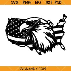 American Flag Eagle SVG, Eagle With American Flag Svg, Memorial Day Svg, Usa Eagle flag Svg