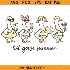 Hot Goose Summer SVG, Summer Goose SVG, Summer Shirt SVG, Funny Silly Goose SVG