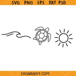 Ocean Turtle Sun SVG, Beach Vibes Svg, Summer Shirt SVG, Summer SVG