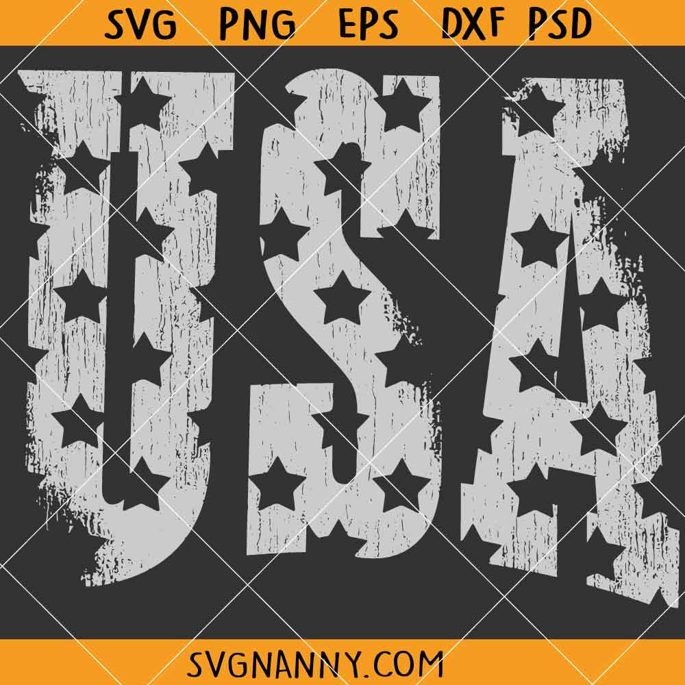 Retro Grunge USA SVG, Patriotic Stars SVG, USA SVG, 4th July Shirt SVG