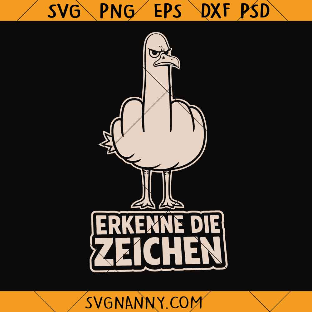 Seagull middle finger SVG, Rude Seagull SVG, Funny Middle Finger SVG