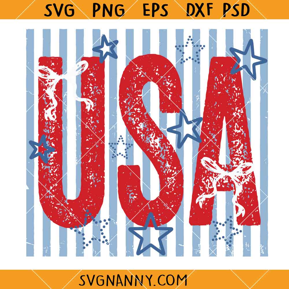 USA Preppy Stripes and Stars SVG, Patriotic Shirt SVG, Stars and Stripes SVG, 4th July SVG