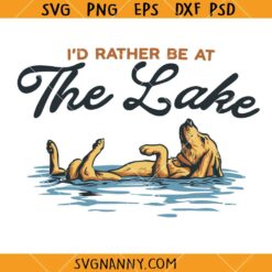 I’d Rather Be At The Lake dog SVG, Dog Lake Life Svg, Dog Summer Lake Life Svg, Funny Summer SVG