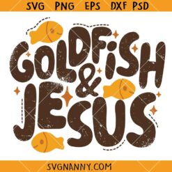 Retro Goldfish and Jesus SVG, Christian Boy SVG, Bible Verse SVG, Christian Shirt SVG