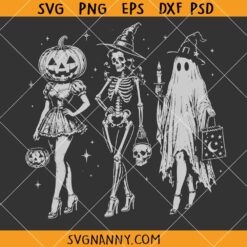 Halloween Spooky Girl Squad SVG, Squad Ghouls Svg, Horror SVG, halloween girl sv