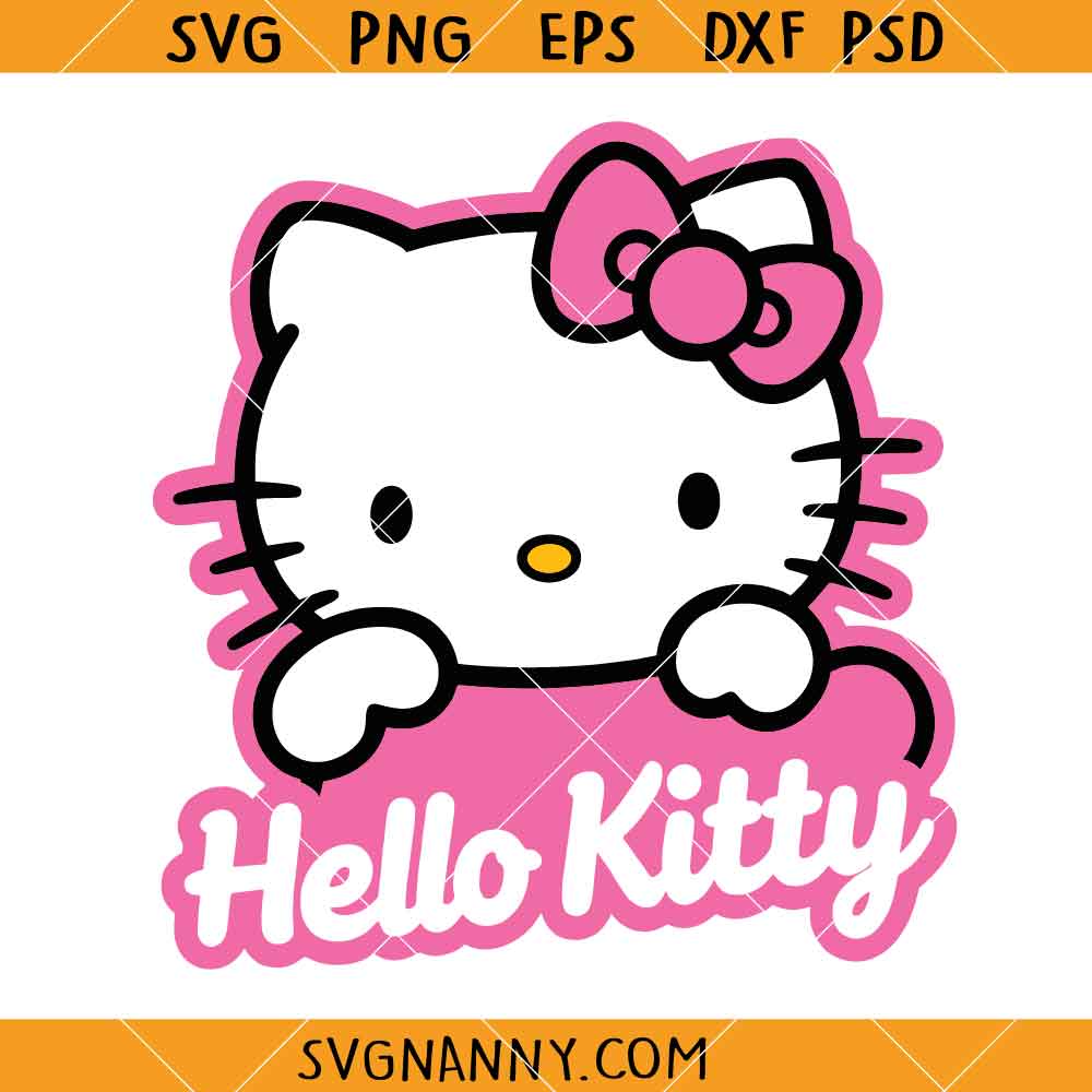 Hello Kitty SVG, Kawaii Kitty SVG, Hello Kitty Logo SVG