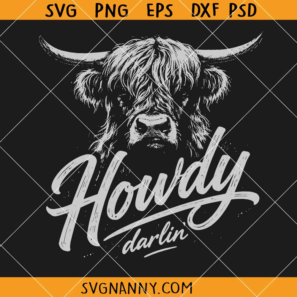 Howdy Darlin SVG, Cowgirl SVG, Country Music svg