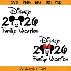 Disney Family Vacation 2026 SVG, Family Cruise 2026 SVG, Vacation Shirt SVG