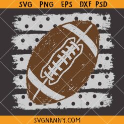 Football Polka Dot Stripe White SVG, Game Day SVG, Football Lover SVG