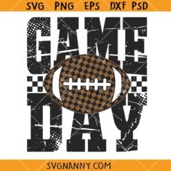 Grunge Game Day Football SVG, Football Season Svg, Football Lover Shirt SVG