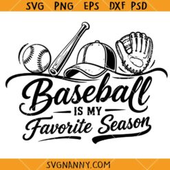 Baseball is My Favorite Season SVG, Minimalist Baseball SVG, Gameday Baseball SVG, Baseball Mom SVG
