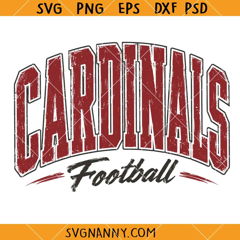 Cardinals Football SVG, Varsity Sports Logo SVG, Cardinals Game Day SVG
