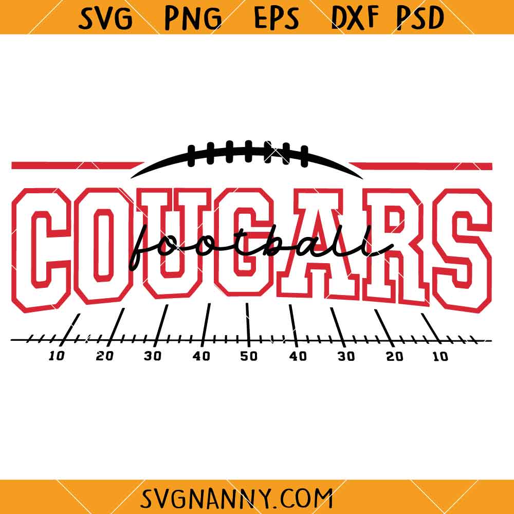 Cougars Football SVG, Cougars Football Shirt SVG, Cougars svg, Cougar football SVG