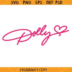 Dolly Parton Love Heart SVG, Dolly Parton Signature SVG, Western Singer SVG, Country Music SVG