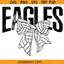 Eagles Volleyball Bow SVG, Eagles Volleyball Shirt svg, Eagles School Spirit SVG