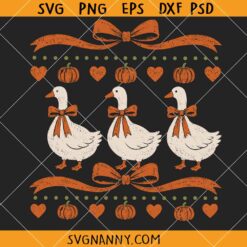 Fall Country Goose SVG, Glam Goose Bow svg, Hello Fall Goose svg