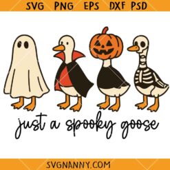 Just a spooky goose SVG, Goose Halloween SVG, Funny Fall SVG