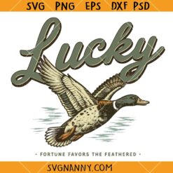 Lucky Flying Mallard Duck SVG, Vintage Mallard Duck SVG, Duck Hunter SVG