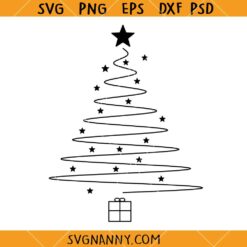 Minimalist Christmas Tree SVG, Holiday Ornaments SVG, Holiday Tree SVG, Simple Christmas SVG