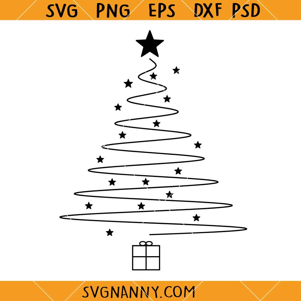 Minimalist Christmas Tree SVG, Holiday Ornaments SVG, Holiday Tree SVG, Simple Christmas SVG