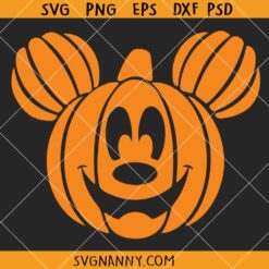 Mouse Head Halloween Pumpkin SVG,Disney Fall SVG, Trick Or Treat Svg, Spooky Vibes Svg